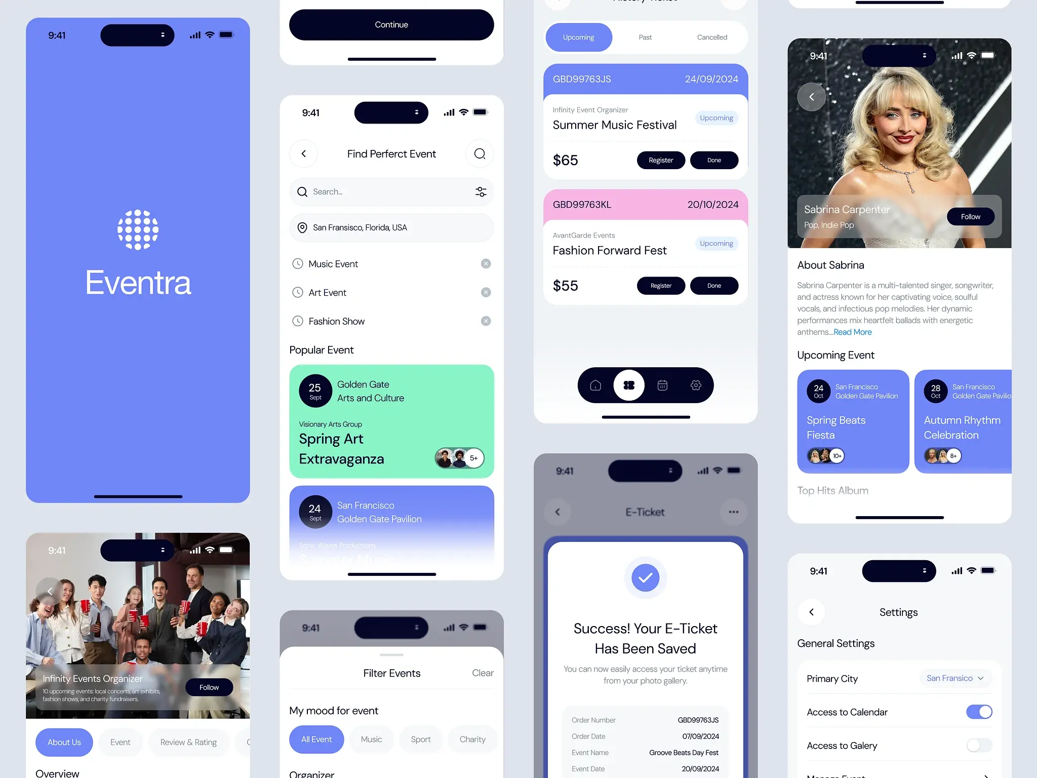 Tickza – Event Ticketing App UI